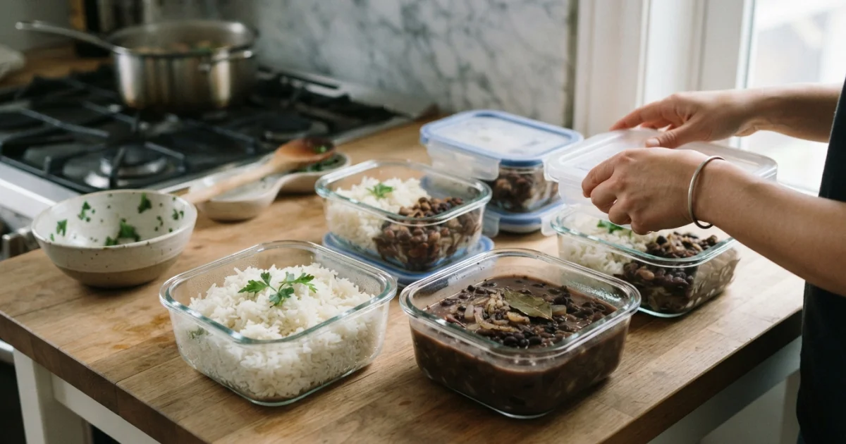 Arroz e feijão para a semana: como preparar, porcionar e armazenar