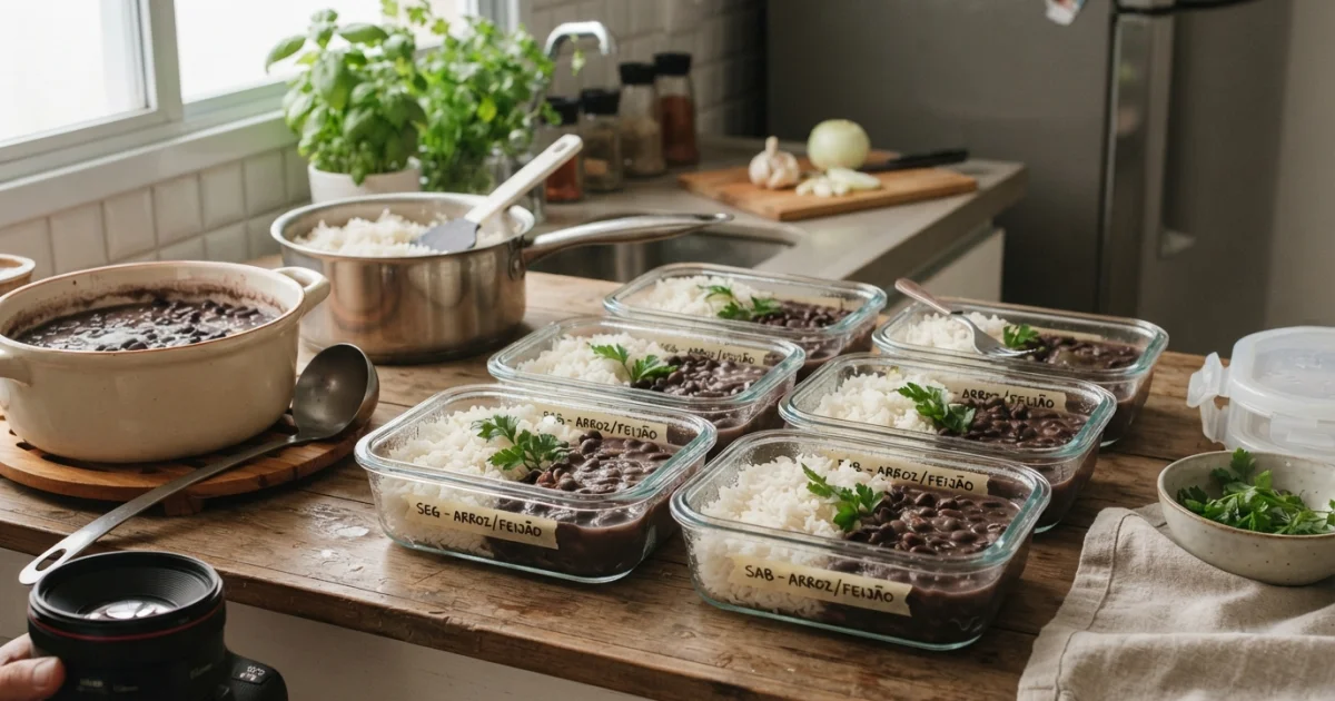 Arroz e feijão para a semana: como preparar, porcionar e variar as refeições