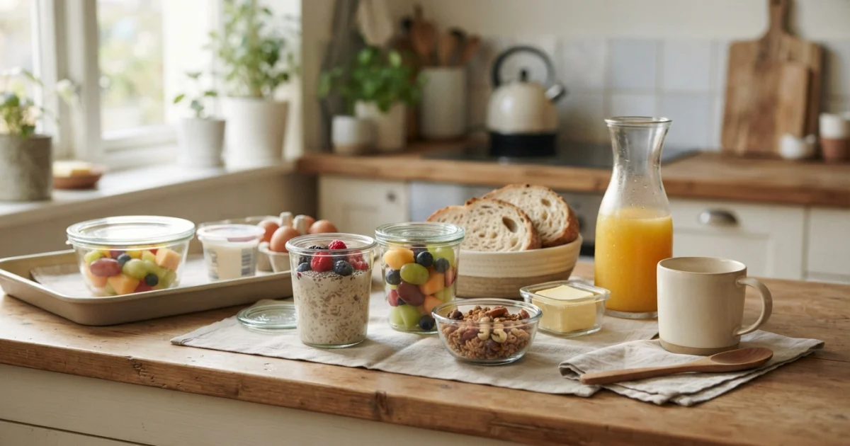 Café da manhã prático para deixar meio caminho pronto