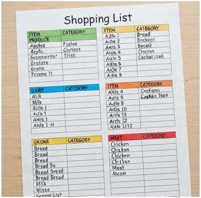 Como categorizar a lista para otimizar o tempo no mercado