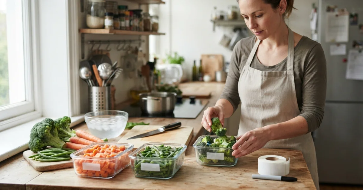 Como congelar legumes sem perder praticidade na rotina