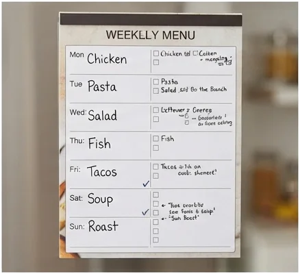 Como montar um cardápio semanal simples sem virar refém da cozinha