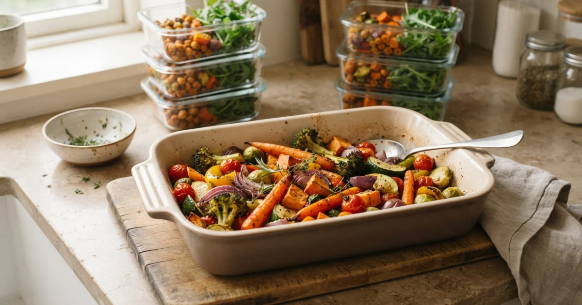 Legumes assados para a semana: como preparar e reaproveitar em várias refeições