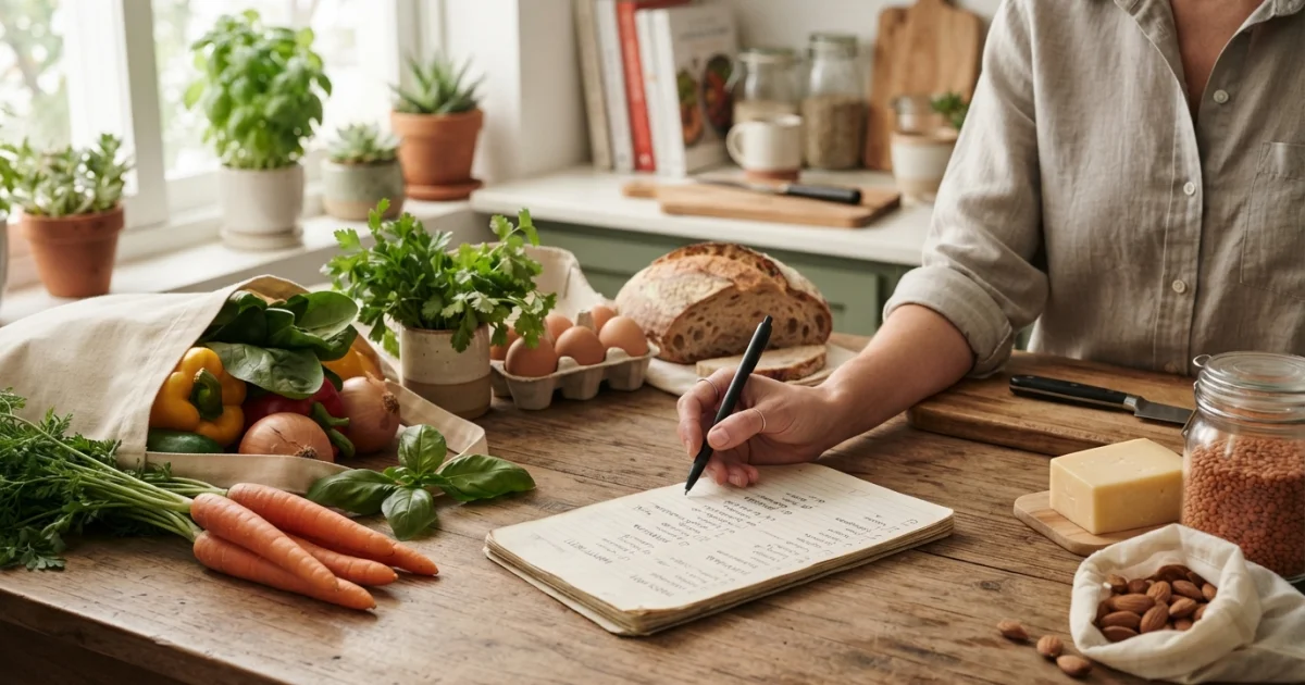Lista de compras inteligente para cozinhar a semana inteira