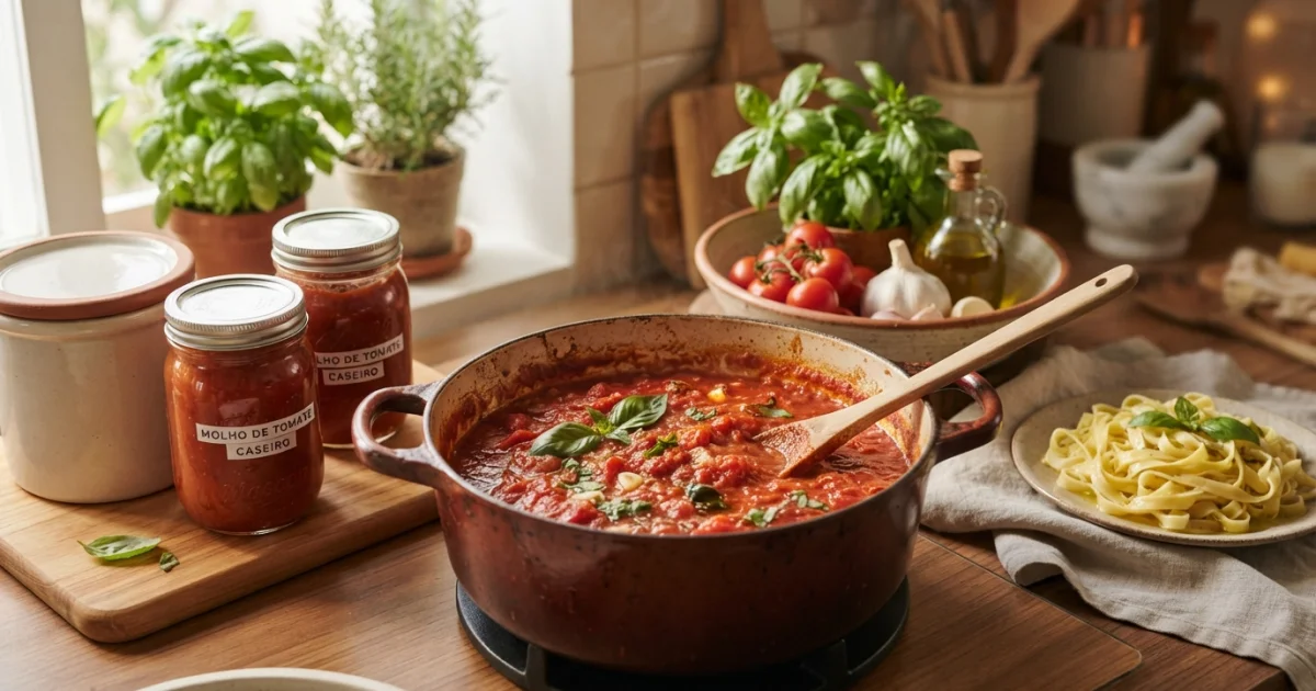 Molho de tomate caseiro para a semana: como preparar, usar e variar