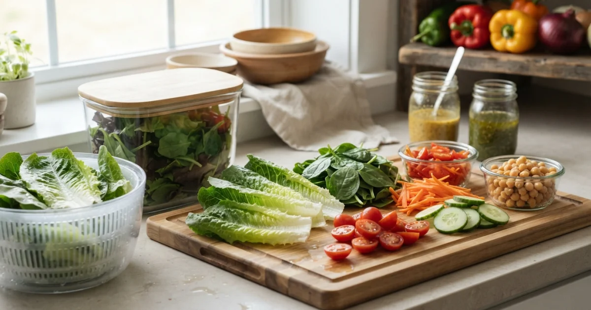Saladas simples para a semana: como deixar tudo pronto sem murchar